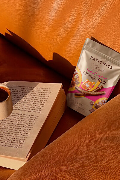 Patiswiss Tuzlu Karamel Parçacıklı Sütlü Çikolata Kaplı Portakal Çubuğu, 80G