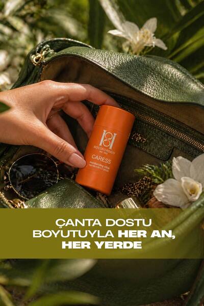 Bossforskiy Caress Yoğun Nemlendirici Bakım Stick – El, Dirsek, Diz, Topuk ve Kuru Bölgeler İçin – Shea Butter, Badem Yağı, B5 & E Vitamini – 30 g