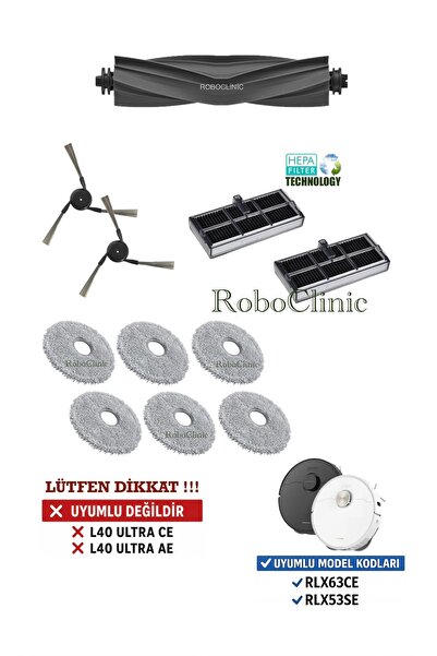 Roboclinic Συμβατή βούρτσα, φίλτρο Hepa, σετ σφουγγαρίστρας-11 τεμάχια για ρο...