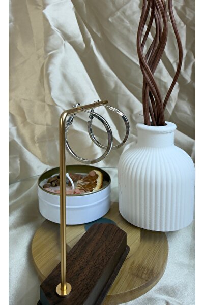 ANKA JEWELLRY أقراط دائرية فضية بتصميم مقطوع بشكل متقن