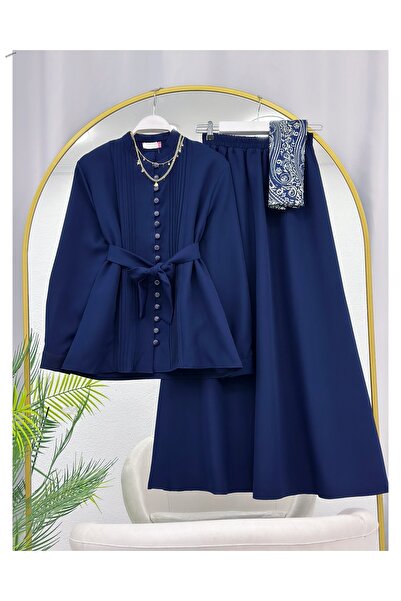 YEDİLALE Sequenced Buttoned Shirt Skirt Dual Set [Size Range 38-48, Including...