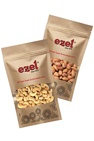EZEL Kuruyemiş Siirt Fıstığı -Tuzlu Kavrulmuş Kaju Seti 250g - Taze Paketlenmiş