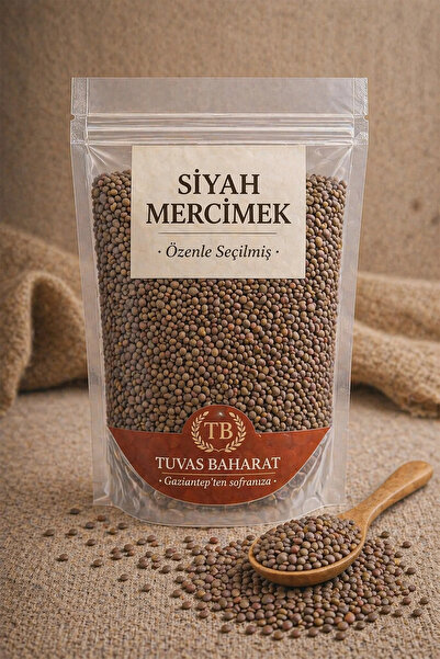 TUVAS BAHARAT Köy Mahsulü Siyah Mercimek 1kg | Doğal, Yerli ve Lezzetli Bakliyat