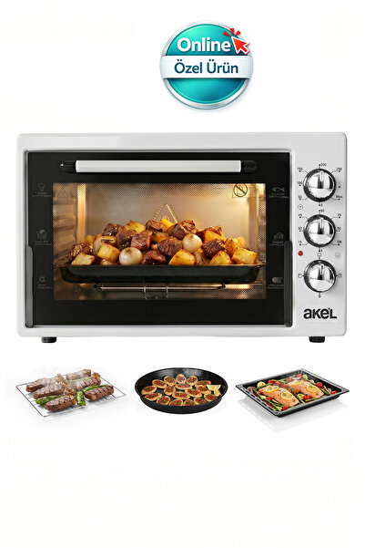 Akel AF340L 34lt Beyaz Mini/Midi Fırın, Aydınlatmalı, Zaman Ayarlı, Izgara & ...