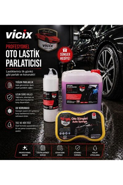 ROX KİMYA Profesyonel Lastik Parlatma Jel 4 Lt 1 Adet