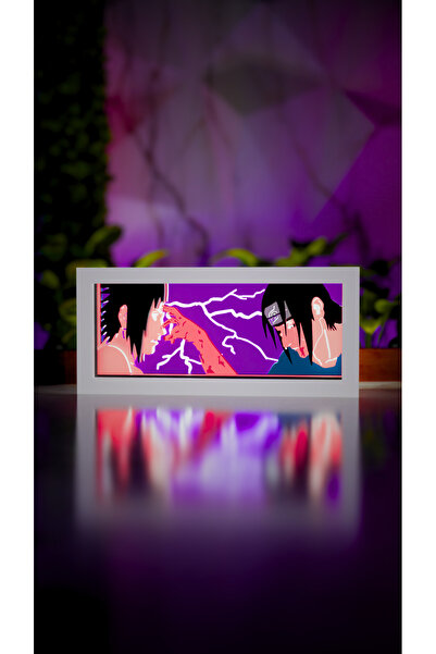 Jade Produck Itachi x Sasuke LED Işık Kutusu – Uzaktan Kumandalı Dekoratif Lamba