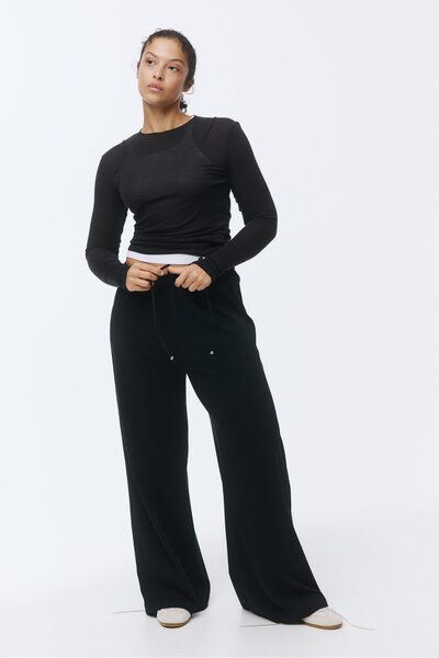 H&M Pamuklu ve Büzgü Bağlı Pantolon