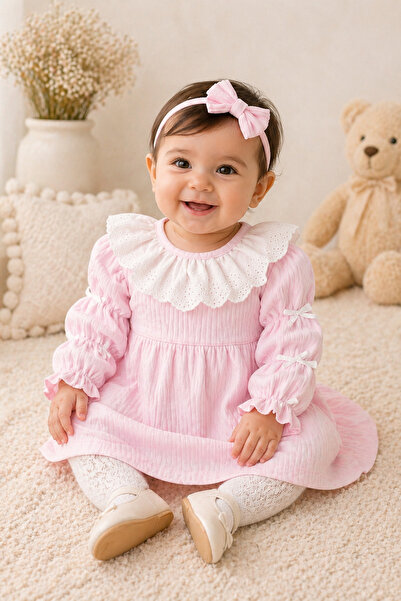 bebekyol Baby Girl Dress with 3 Bows