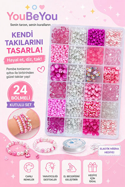 By MO Accessories Σετ κοσμημάτων βραχιόλι κολιέ με μαργαριτάρια με ροζ χάντρε...