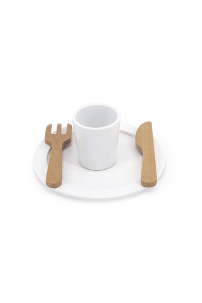 Viga Wooden tableware and cutlery set,
