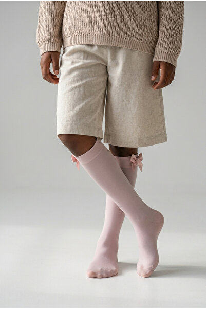 Katia&Bony Ροζ κοριτσίστικες κάλτσες μέχρι το γόνατο - με αξεσουάρ