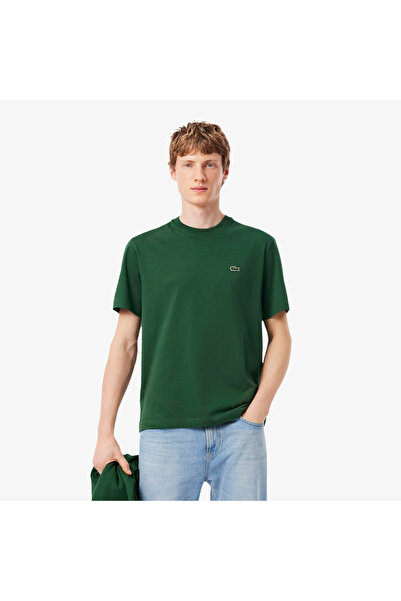 Lacoste Erkek Classic Fit Bisiklet Yaka Koyu Yeşil T-Shirt
