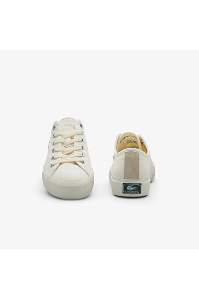 Lacoste Backcourt Kadın Krem Sneaker