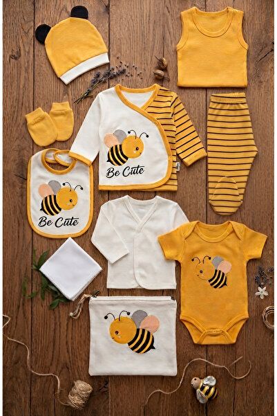 Nexvora Arılı Unisex Baby Set of 10, 100% Cotton |   1 Month