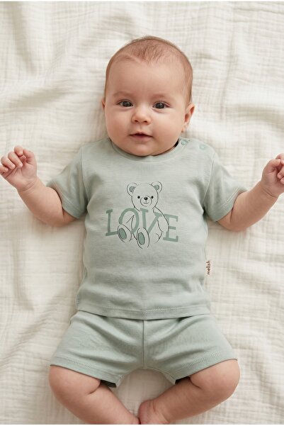 100% Cotton 2pcs Shorts and T-Shirt Baby Set