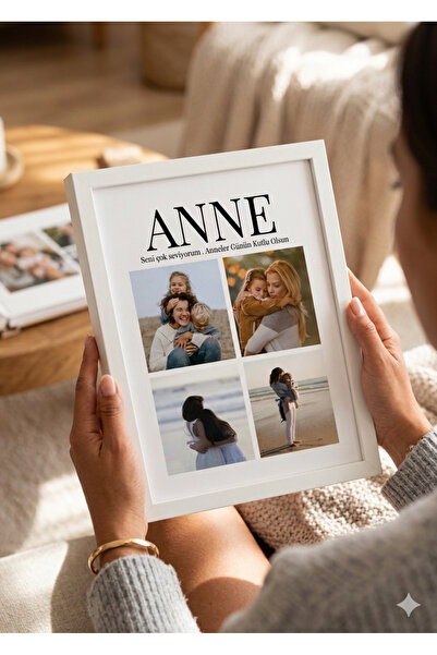 Atölyer ANNEYE HEDİYE POSTER 20X30 ÇERÇEVELİ doğum günü hediyesi anneler günü...