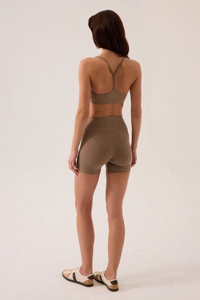 Los Ojos X Ece Mocha Sports Bra Super Crop Top