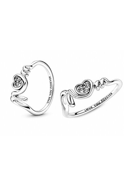 POSEİDONS JEWELLERY Anne Pavé Kalpli Yüzük