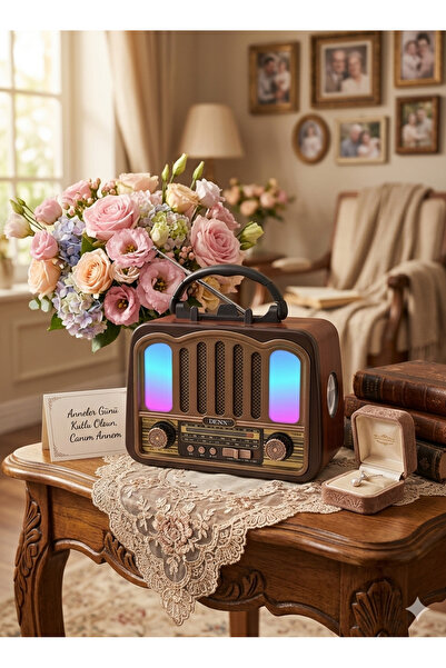 Lazım Shop Nostalji Ledli Radyo Müzik Çalar