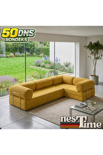 NESTİME Nestime® 300x200 cm Kapalı Köşe Modüler Sünger Koltuk Takımı