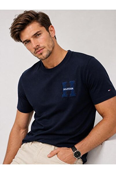 Tommy Hilfiger تي شيرت رجالي مع تطبيقات