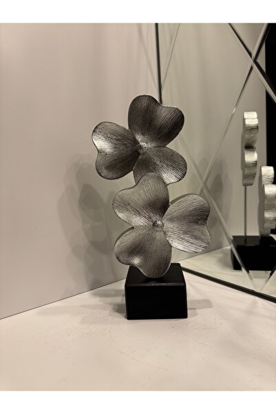 İnci line souvenırs İkili Yonca Dekoratif Biblo Modern Salon Aksesuarı Ağır v...