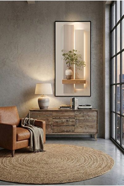 sayetablo Glaze - Gerçek Cama Baskı Metal Alüminyum Çerçeveli Tekli Minimal M...