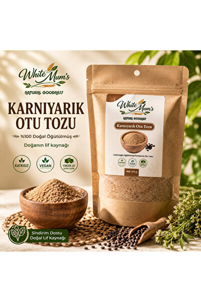 White Mum's Karnıyarık Otu Tozu 200 g %100 Doğal | Yüksek Lif Kaynağı | Katkı...