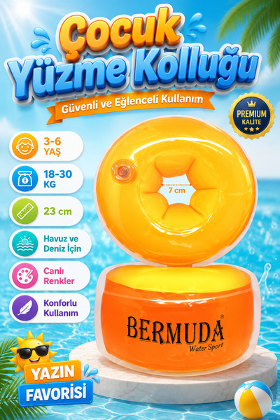 viyol marketim Başlangıç Seviye Yüzme Kolluk 3-6 Yaş ( 18-30 Kg )