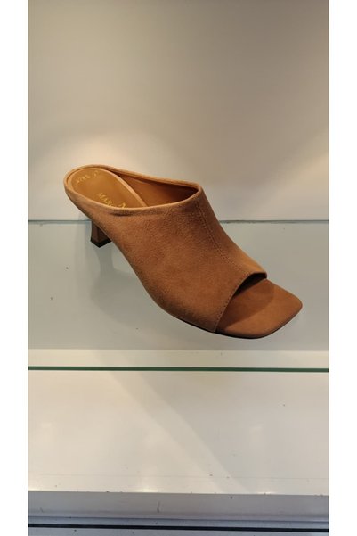 MARCO ROCCO Genuine Leather Square Toe Sabo Women's Slippers