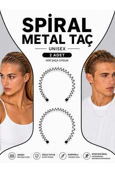 Eva&Rose 2 Adet  Metal Taç Kadın Erkek Sporcu Tacı Siyah Metal Taç siyah Taç