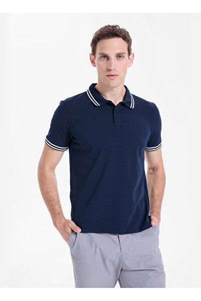 Discovery Expedition D6SM-TST3721 Lacivert Erkek Polo T-Shirt