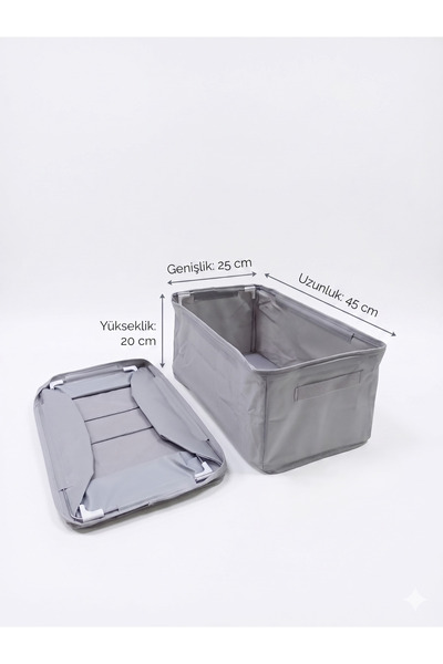 SER&YAT Shelf Organizer 25 cm - Gray Imptx Fabric |   1 Piece |   Foldable Clothing Organizer with Steel Support