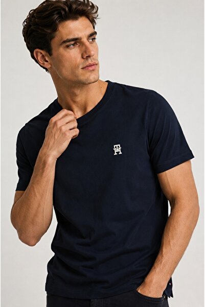 Tommy Hilfiger TH Monogram Embroidery Crew Neck T-Shirt