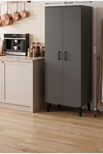byzellahome Tamamı 1. Kalite %100 MDF - Modern Çok Amaçlı Dolap Raflı Kapaklı...