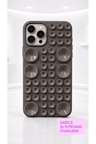 CAMCI Sadece İPhone 15 PROMAX Uyumlu Kendiliğinden Vantuzlu Yeni Sezon Tarz v...