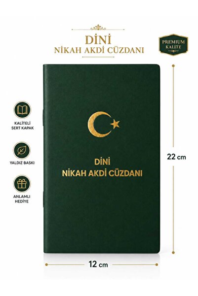 Hytech Mehir Defteri -İslami Nikah Akdi Cüzdanı -16 Sayfa, Aile Hatıra Cüzdan...