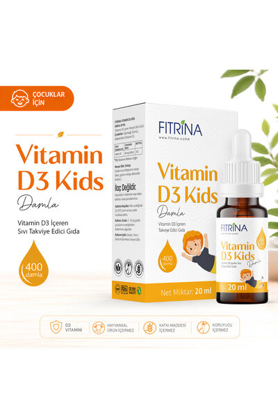 FITRİNA Vitamin D3 Çocuklar İçin Sıvı Damla 20 ml Takviye Edici Gıda