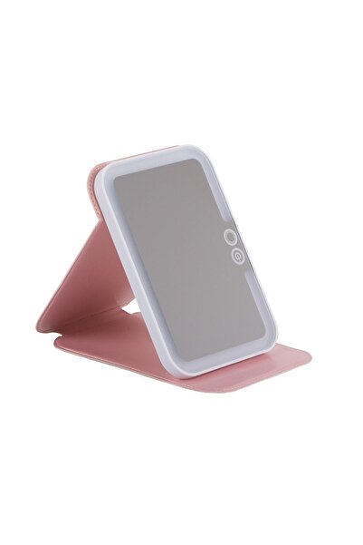 divendi-ro Oglindă cosmetică iluminată cu LED, cu suport vertical, 17x11.5x1.2cm