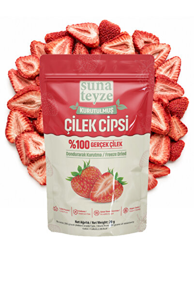 Suna Teyze Çilek Kuru Meyve Cipsi - Dondurularak Kurutulmuş Freeze Dried Çıtır Çilek