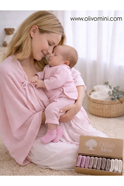 Olivo Mini Newborn Kimono Set 7 Pieces 2 Layers Muslin