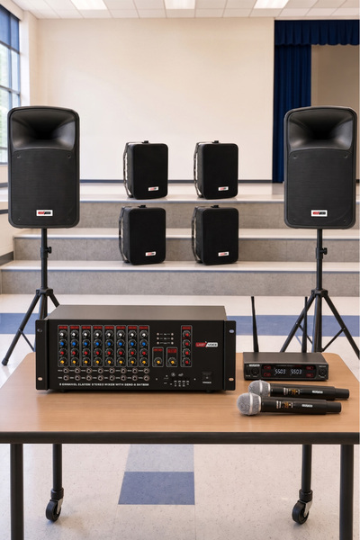 Lastvoice Okul Ses Sistemi Ideal Iç-dış Anfi Hoparlör Sistemi Full Paket-2