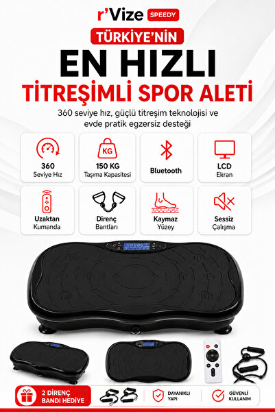 360 Seviye Titreşimli Fitness Platformu | Ev Tipi Spor Aleti Yağ Yakım Sıkılaşma 150 Kg