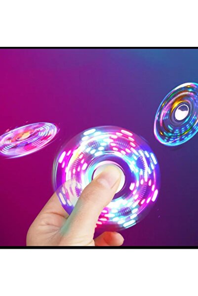 AZİMKARTİCARET Yeni Sıradışı Stres Çarklı Metal 3 Mod Led ışıklı Mükemmel Jet...