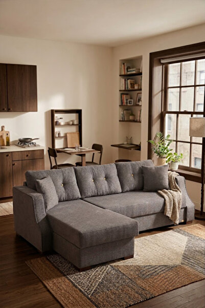 Cavissa Home Living Beyza Yataklı Sandıklı Modern Çok Fonksiyonlu Köşe Koltuk...