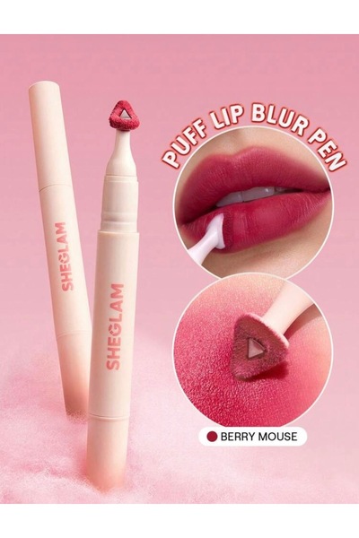 SHEGLAM Marshmallow Puff Lip Blur Pen - BERRY MOUSE(Mat Bitişli Yumuşak Dokul...