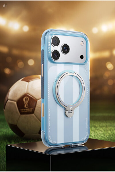 TORRAS iPhone 17 Pro Kılıf MagSafe Standlı OStand Q3 Air World Cup Serisi - A...