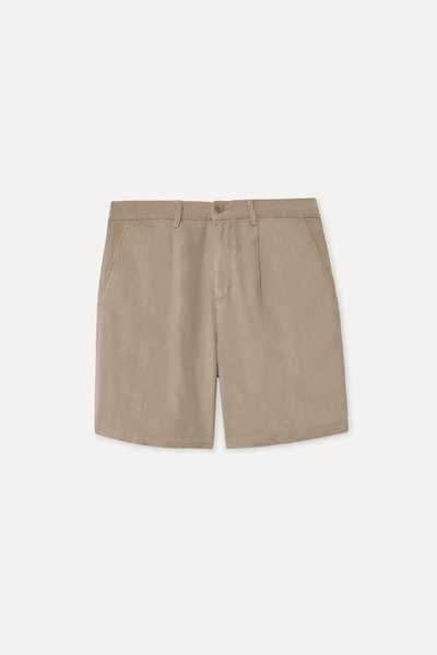 Mudo Erkek Bej Rengi Straight Fit Şort