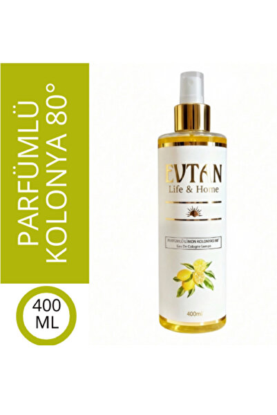 EVTAN Life & Home Parfümlü Limon Kolonyası 80° 400 ML Eau De Cologne Lemon
