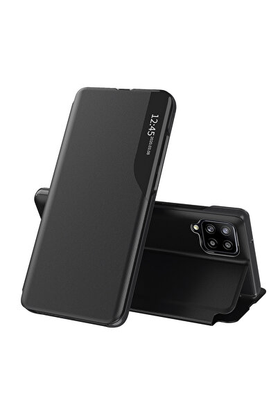 Techsuit Husă pentru Samsung Galaxy A12 / A12 Nacho - Seria eFold - Neagră